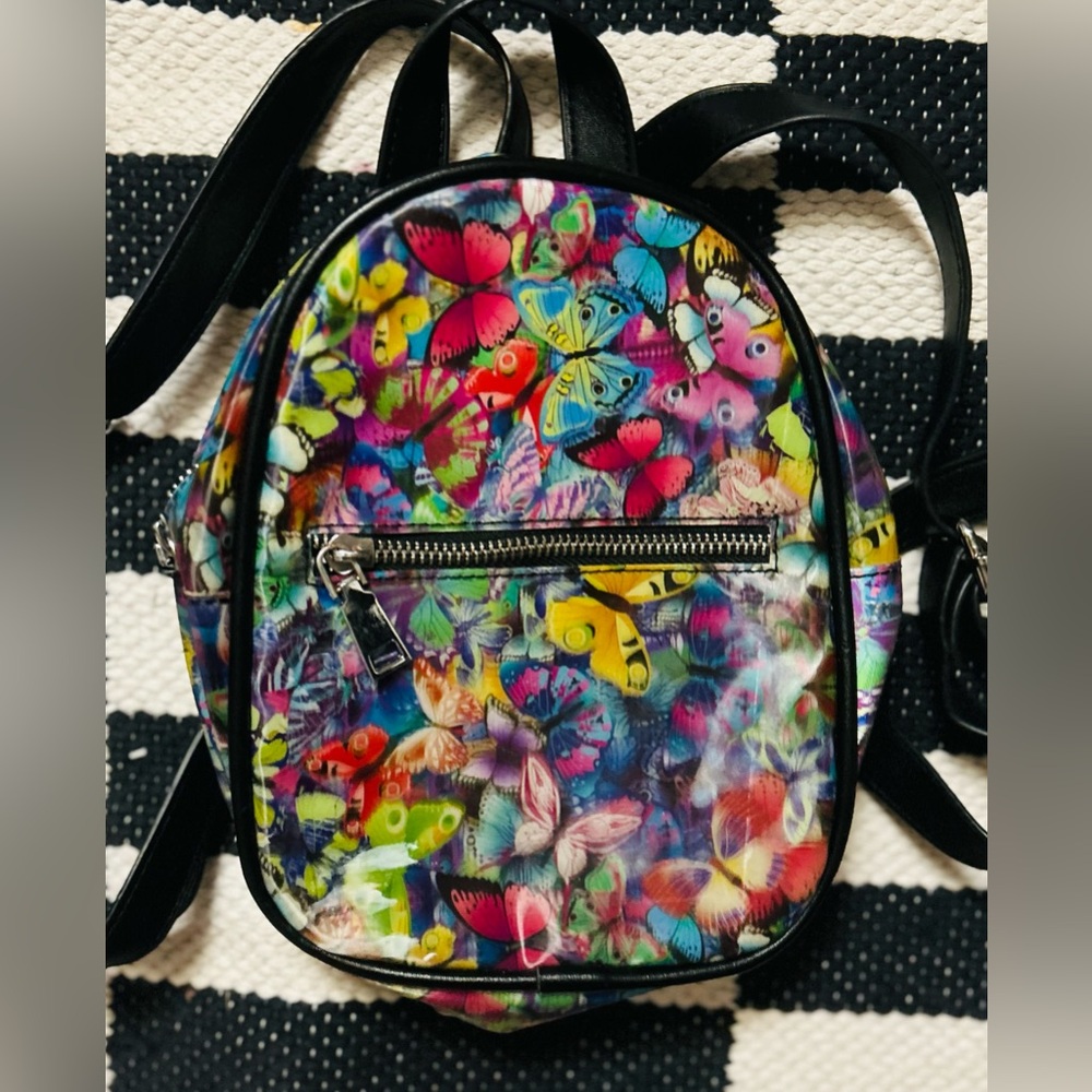 Current Mood Dolls Kill mini butterfly holographic backpack 90’s